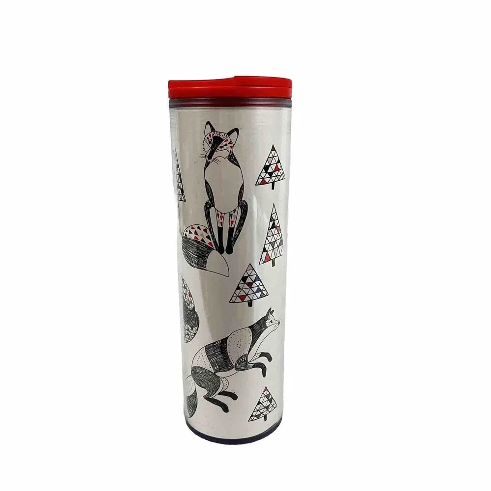 Starbucks 16oz Coffee Tea Tumbler Cat‎ Fox Design
